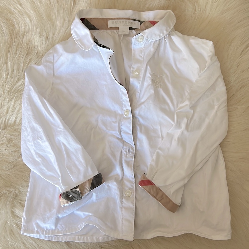 Burberry Button Down Shirt, Size 18 Months